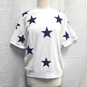 Shiraleah Stars Lightweight Short Sleeve Sweatshirt, White